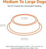 Amazon Basics Stainless Steel Non-Skid Pet Dog Water And Food Bowl, 2-Pack (10 x 2.8 Inches), Each Holds Up to 38oz - Image 3