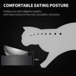 PETKIT Raised Dog Cat Food Bowl 304 Stainless Steel, Elevated Pet Food and Water Bowl Dishes, Elevated Cat Bowls, Non-Slip Tilted Cat Bowl No Spill - Image 7