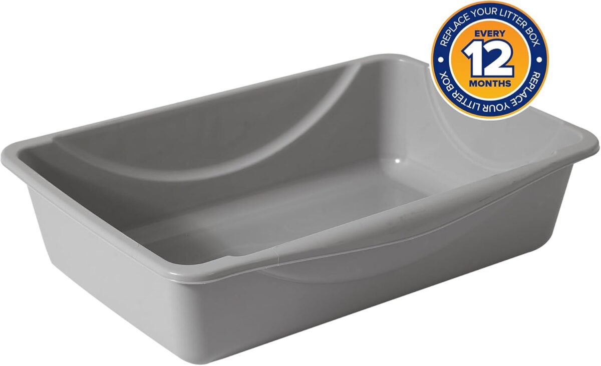 Petmate Litter Pan, Blue/Gray, Small, Made in USA - Image 6