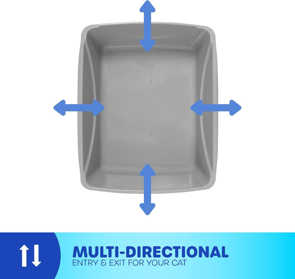 Petmate Litter Pan, Blue/Gray, Small, Made in USA - Image 7