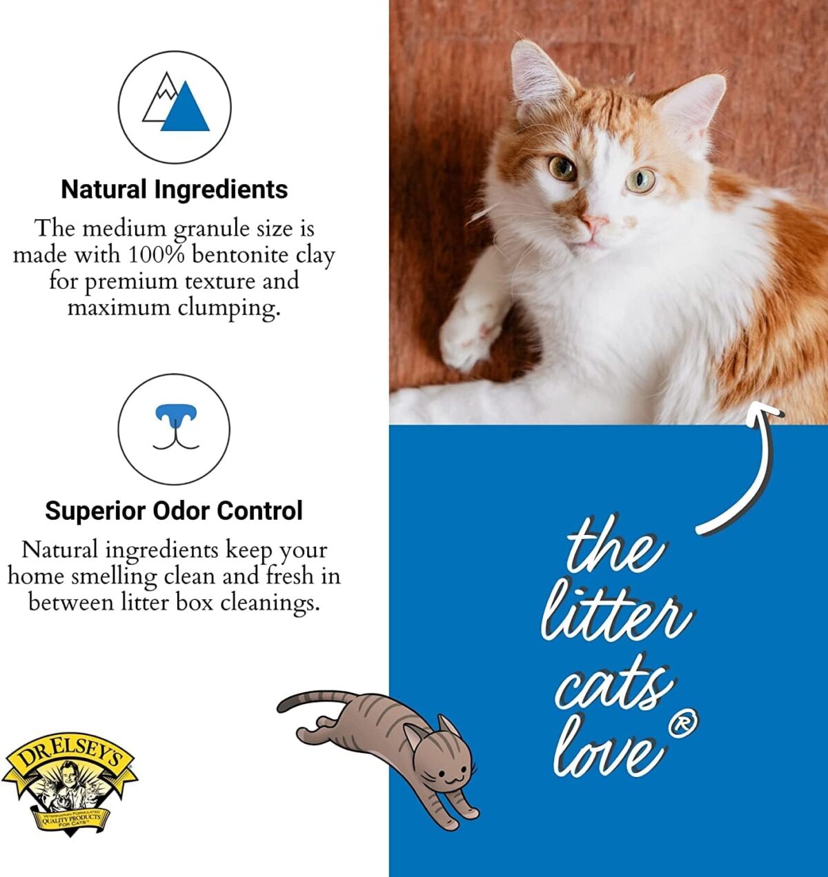 Dr. Elsey's Ultra UnScented Clumping Clay Cat Litter 40 lb. Bag - Image 5