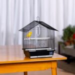 Prevue Pet Products Parakeet Manor Bird Cage with Handle for Home or Travel, Black - Image 4