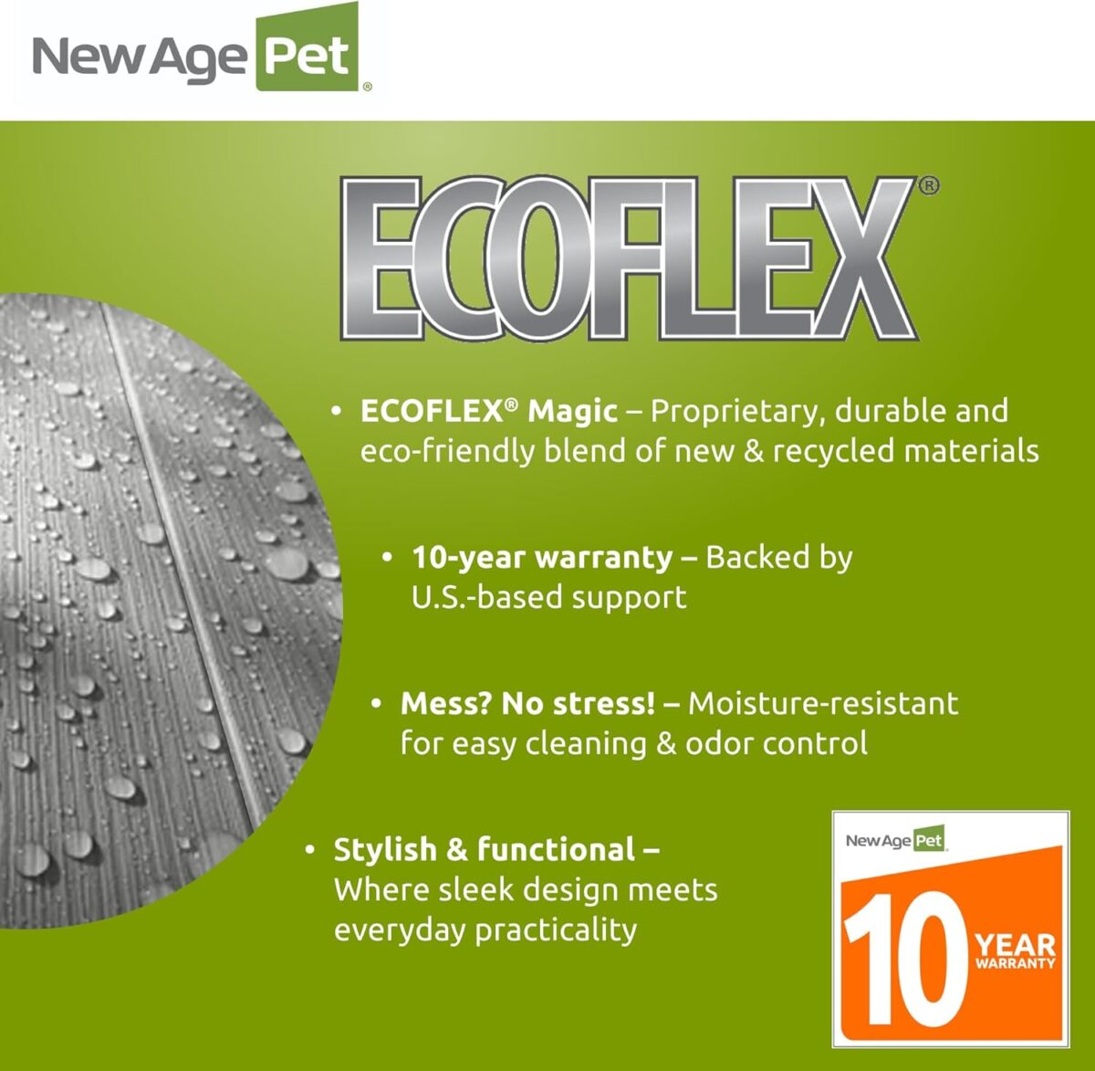 New Age Pet ECOFLEX 36" Mojave Reptile Lounge -Durable Wood Plastic Composite Habitat with Ventilation, Removable Glass Doors & Lock, Easy Assembly, for Tortoises, Snakes, Iguanas - Image 4