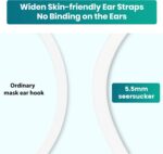 Funight KN95 Face Mask 5-Ply Breathable Filter Efficiency≥95% Protective Cup Dust Disposable Masks Against PM2.5 White 50 Pack - Image 5
