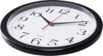 Bernhard Products Black Wall Clock Silent Non Ticking 10 Inch Quality Quartz Battery Operated Round Easy to Read Home/Office/Kitchen/Classroom/School Clock Sweep Movement - Image 4