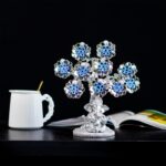 Evil Eye Flowers Lucky Tree with Silver Ganesha Hindu Elephant God Statue Home Office Feng Shui Protection Ornament Blessing Gift - Image 6
