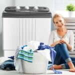 Giantex EP20313 Portable, 20lbs Capacity Combo, 12lbs Washer and 8lbs Spinner, Compact for Apartment RV, Gray & White Washing Machine - Image 3