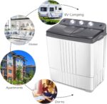 Giantex EP20313 Portable, 20lbs Capacity Combo, 12lbs Washer and 8lbs Spinner, Compact for Apartment RV, Gray & White Washing Machine - Image 4