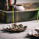 Incense Burner, Incense Holder for Sticks, Brass Lotus Incense Stick Holder and Detachable Ash Catcher - Image 4
