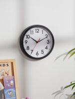 AKCISOT Wall Clock, Modern Small Wall Clocks Battery Operated 8 Inch, Silent Non-Ticking Analog Classic for Office, Home, Bathroom, Kitchen, Bedroom, School(Black) - Image 5