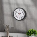 AKCISOT Wall Clock, Modern Small Wall Clocks Battery Operated 8 Inch, Silent Non-Ticking Analog Classic for Office, Home, Bathroom, Kitchen, Bedroom, School(Black) - Image 6
