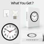 AKCISOT Wall Clock, Modern Small Wall Clocks Battery Operated 8 Inch, Silent Non-Ticking Analog Classic for Office, Home, Bathroom, Kitchen, Bedroom, School(Black) - Image 7