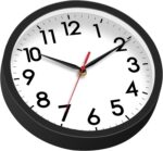 AKCISOT Wall Clock, Modern Small Wall Clocks Battery Operated 8 Inch, Silent Non-Ticking Analog Classic for Office, Home, Bathroom, Kitchen, Bedroom, School(Black) - Image 9