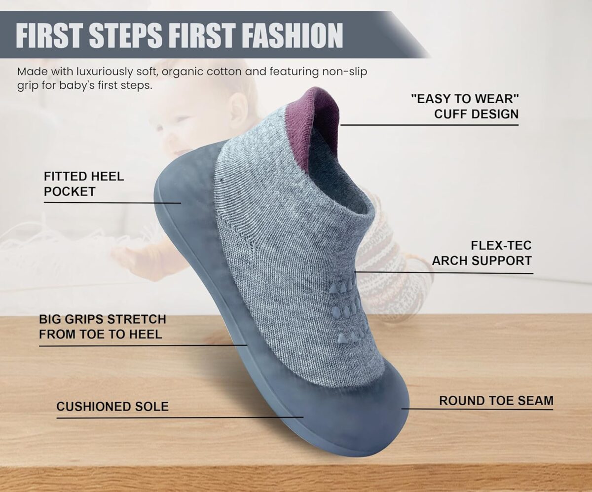 Baby Sock Shoes Boys Girls First Walking Shoes Non-Slip Slippers Soft Sole Sneakers Toddler Infant Babygirl - Image 5