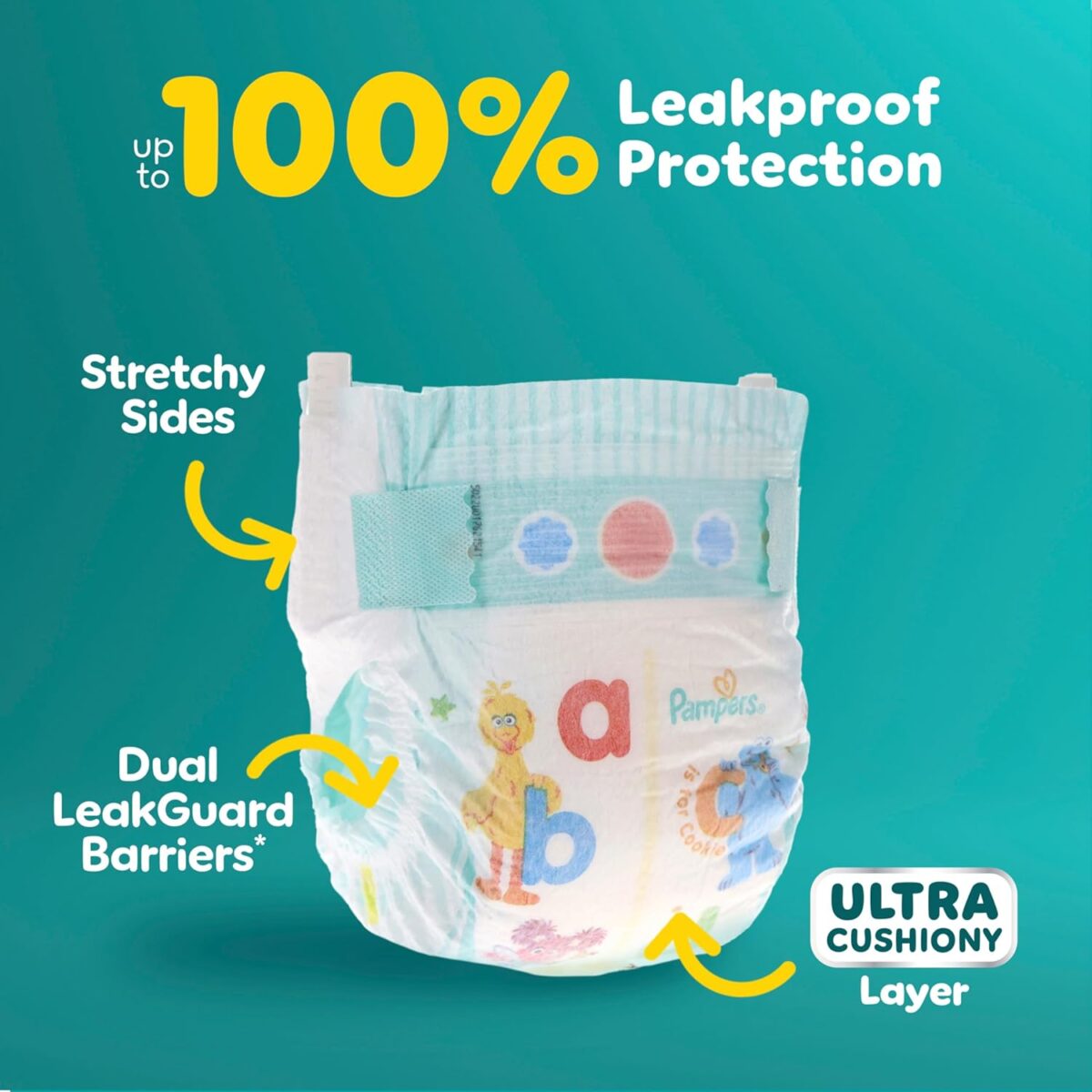 Pampers Diapers - Baby Dry - Size 1, 44 Count, Absorbent Disposable Infant Diaper (Packaging May Vary) - Image 4