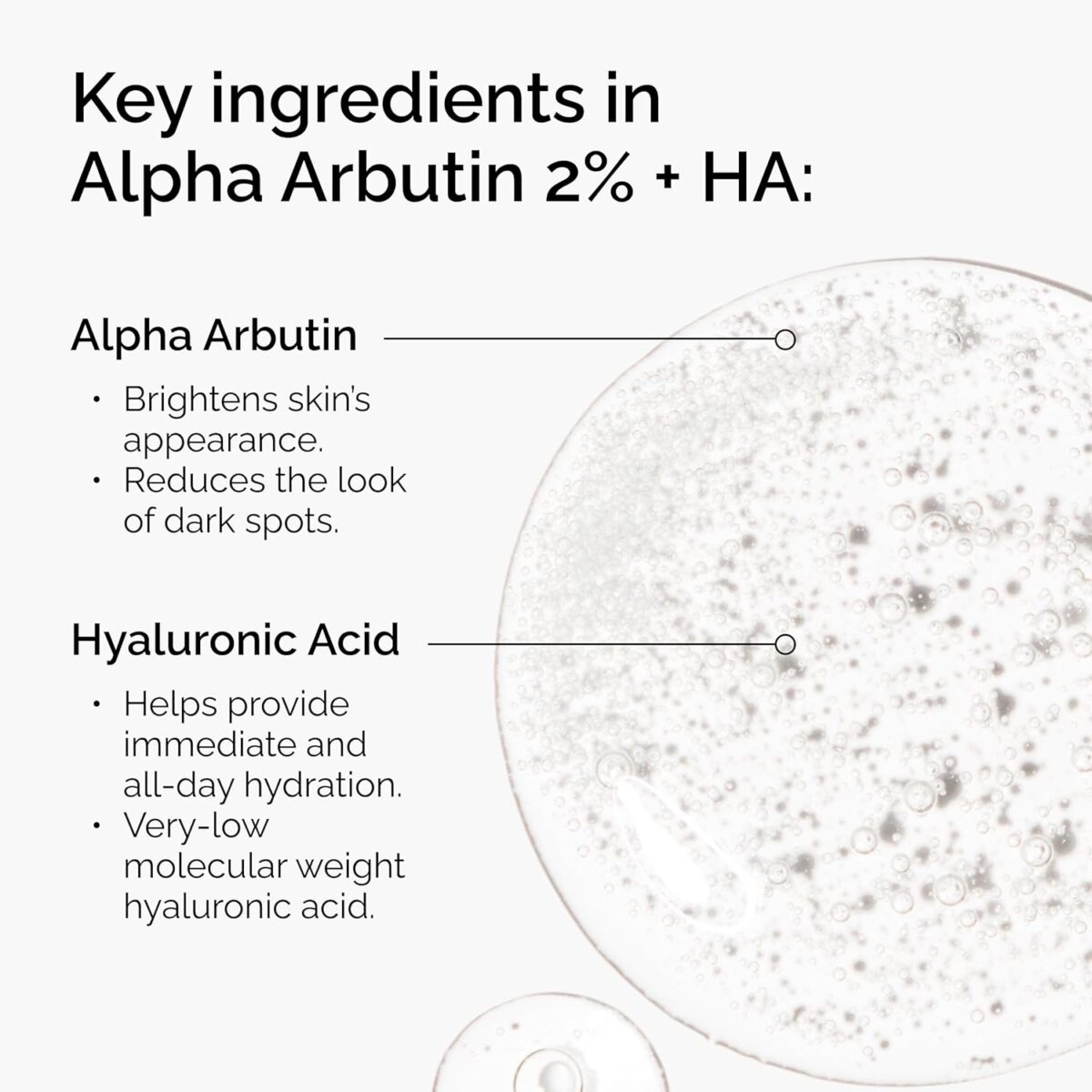 The Ordinary Alpha Arbutin 2% + Hyaluronic Acid, Brightens Skin and Targets Dark Spots, 1 Fl Oz - Image 3