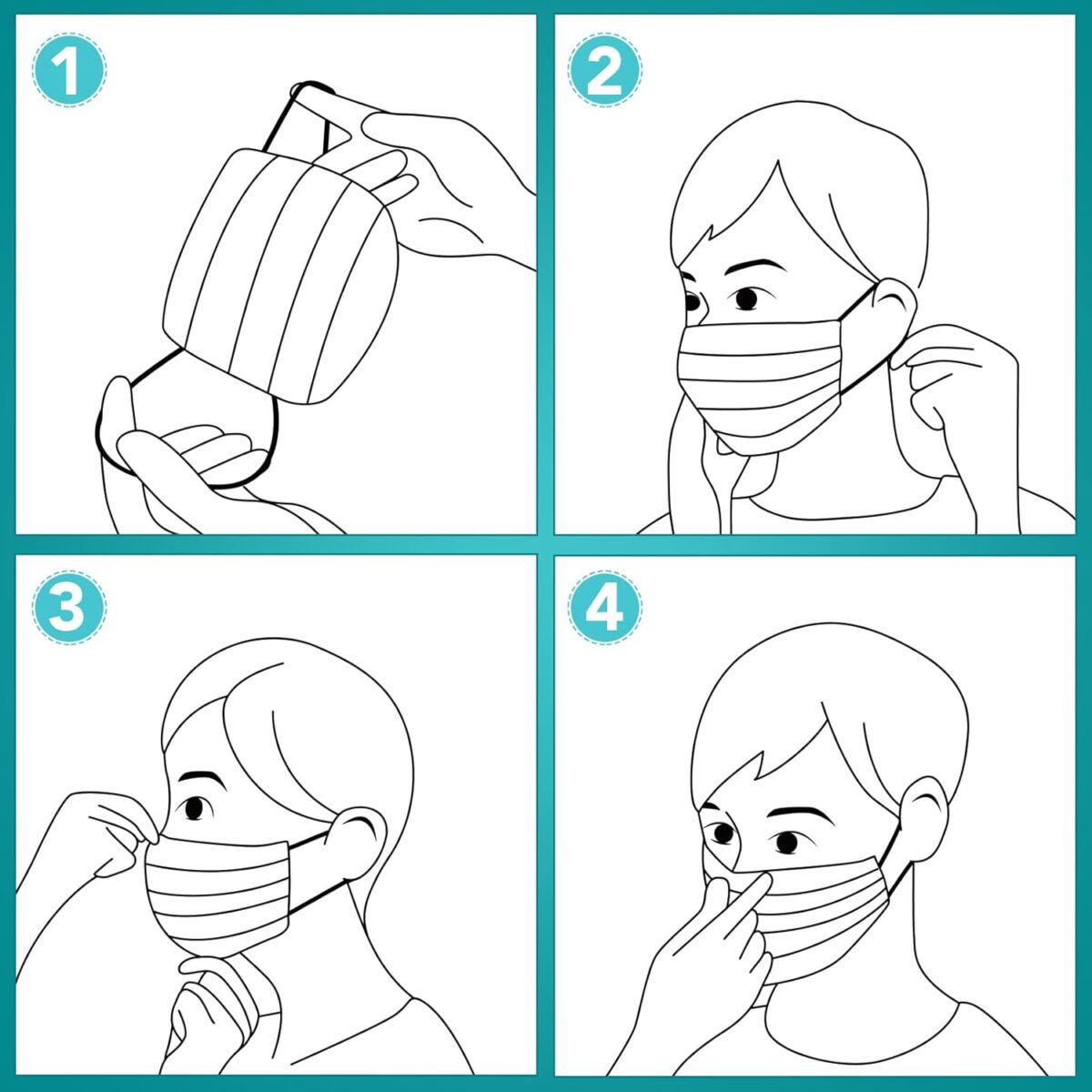 100 PCS Disposable Face Masks, Black Disposable Masks, 3 Ply Protection Face Masks - Image 8