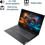 Lenovo V15 Laptop, 15.6" FHD Display, AMD Ryzen 5 5500U Hexa-core Processor (Beat Intel i7-1065G7), 16GB RAM, 512GB SSD, HDMI, RJ45, Numeric Keypad, Wi-Fi, Windows 11 Pro, Black - Image 3