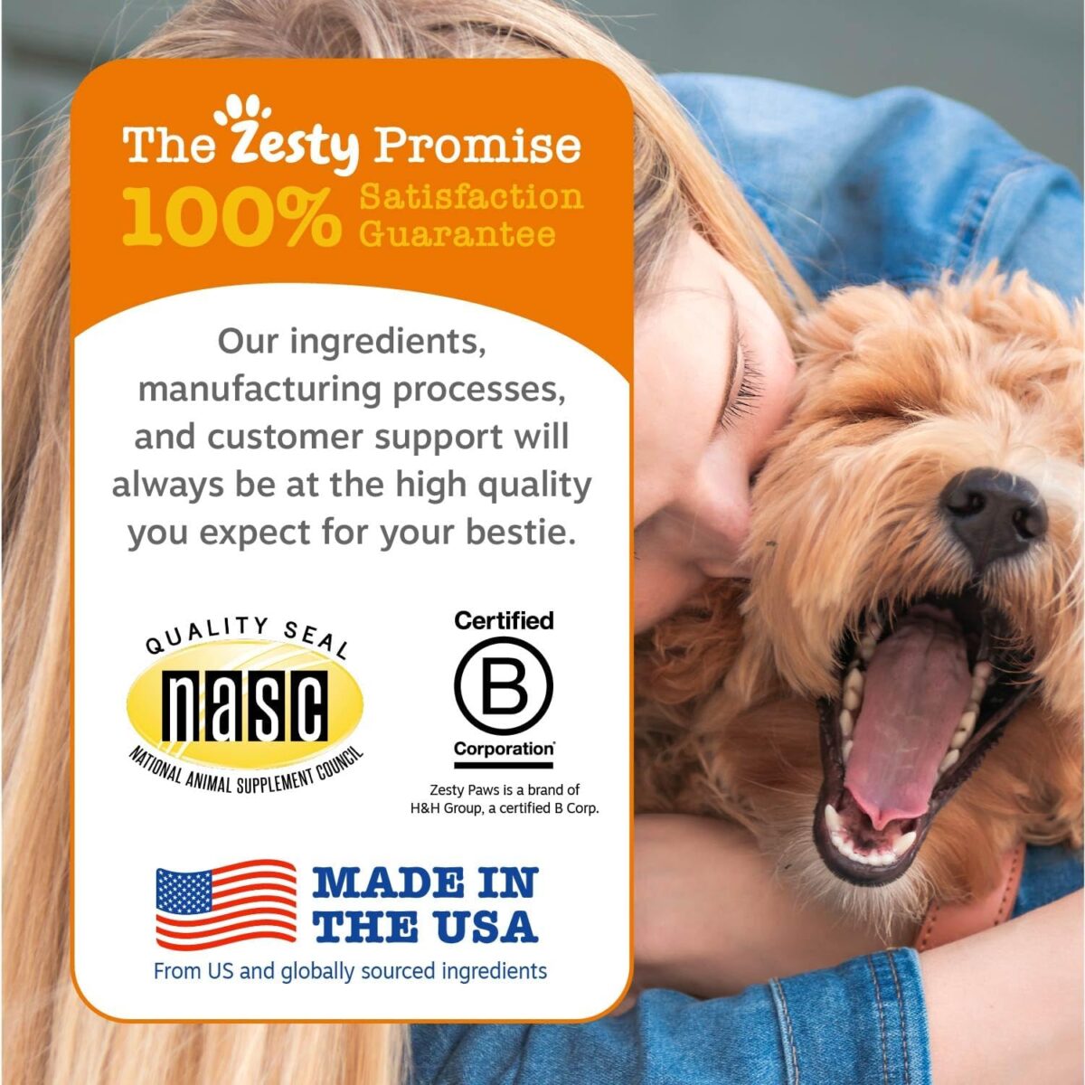 Zesty Paws Dog Multivitamin, Chewable Dog Vitamins and Supplements for Hip & Joints, Skin & Coat, Omega 3 Fish Oil for Dogs- Senior & Puppy Multivitamin- Chicken- 90ct - Image 6