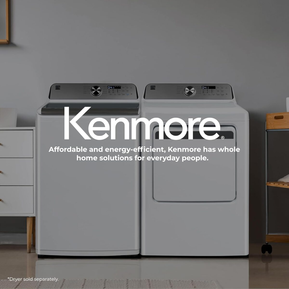 Kenmore 4.4 cu. ft. Top Load Washer with Triple Action Agitator for Tough Dirt & Stains-Reduce Laundry Time with Accela and Express Wash-LED, White - Image 10