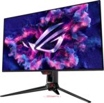 ASUS ROG Swift 32” 4K OLED Gaming Monitor (PG32UCDM) - UHD (3840 x 2160), QD-OLED, 240Hz, 0.03ms, G-SYNC Compatible, Custom Heatsink, Graphene Film, 99% DCI-P3, True 10-bit, 90W USB-C - Image 9