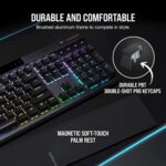 Corsair K70 RGB PRO Wired Mechanical Gaming Keyboard (Cherry MX RGB Red Switches: Linear and Fast, 8,000Hz Hyper-Polling, PBT Double-Shot PRO Keycaps, Soft-Touch Palm Rest) QWERTY, NA - Black - Image 4