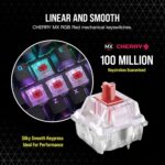 Corsair K70 RGB PRO Wired Mechanical Gaming Keyboard (Cherry MX RGB Red Switches: Linear and Fast, 8,000Hz Hyper-Polling, PBT Double-Shot PRO Keycaps, Soft-Touch Palm Rest) QWERTY, NA - Black - Image 6