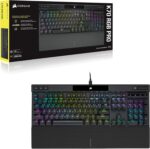 Corsair K70 RGB PRO Wired Mechanical Gaming Keyboard (Cherry MX RGB Red Switches: Linear and Fast, 8,000Hz Hyper-Polling, PBT Double-Shot PRO Keycaps, Soft-Touch Palm Rest) QWERTY, NA - Black - Image 9