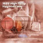 COMFEE' Portable Mini Dishwasher Countertop with 5L Built-in Water Tank for Apartments& RVs, No Hookup Needed, 6 Programs, 360° Dual Spray, 162℉ High-Temp& Air-Dry Function - Image 6