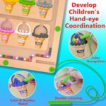 Magnetic Color & Number Maze - Montessori Wooden Color Matching Learning Counting Puzzle Board - Toddler Fine Motor Skills Toys for Boys Girls 3 4 5 Years Old - Image 5