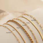 DEARMAY Gold Bracelets for Women Waterproof, 14K Gold Plated Jewelry Sets Trendy Thin Dainty Stackable Cuban Link Paperclip Chain Bracelet Pack Fashion Accessories Gifts for Womens - Image 8