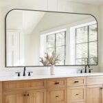 Bathroom Mirror, Wall Mirrors, Black Metal Framed Wall-Mounted Mirrors, Bathroom Vanity Mirror for Over Sink, Living Room, Bedroom, Entryway, 60x30 Inch, Black - Image 5