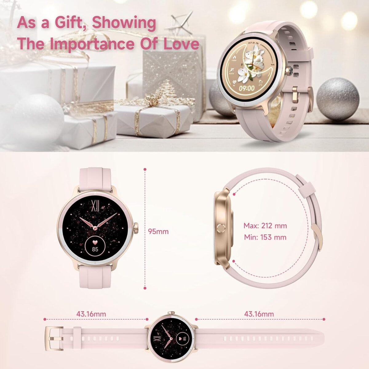 YMZ Smart Watch for Men Women, 1.27" HD Touchscreen Fitness Tracker, Bluetooth Calling, 100+ Sports Modes, Sleep Monitor, IP68 Waterproof, Compatible with Android & iPhones - Image 10