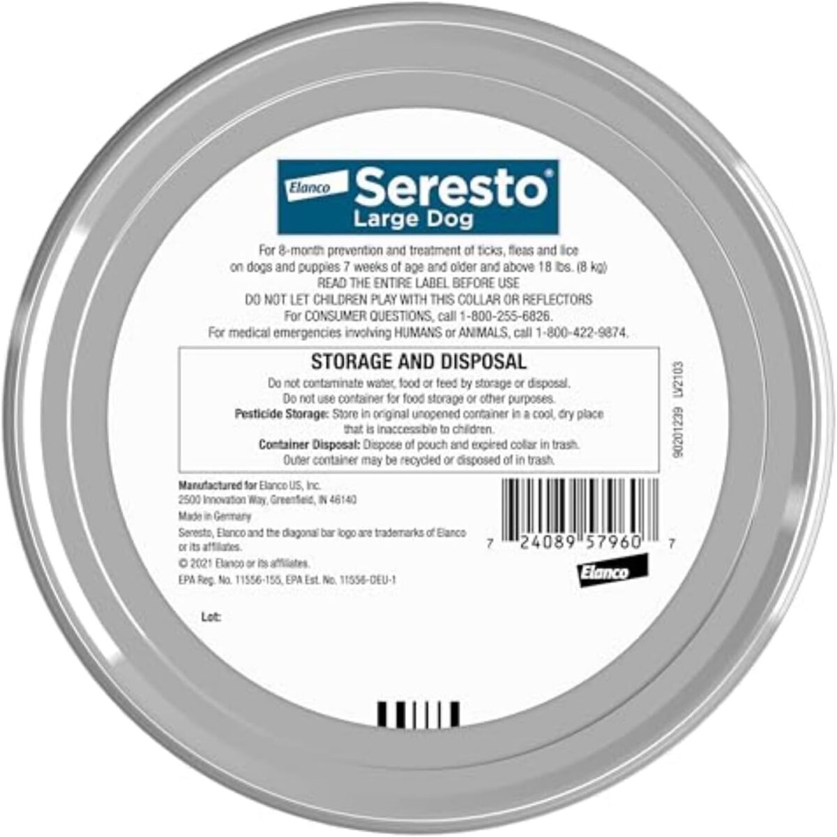 Seresto Large Dog Vet-Recommended Flea & Tick Treatment & Prevention Collar for Dogs Over 18 lbs. | 8 Months Protection - Image 3
