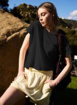 Women Short Sleeve Workout Shirts Open Back Tops Casual Yoga Y2k Athletic Gym Slouchy Crop Running Tees - Image 7