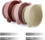 PandaEar 3 Pack Baby Bowls with Suction| Stay Put Silicone Food Bowl for Babies Kids Toddlers Infants| Food Grade Soft Safe BPA-Free Silicone (Pink) - Image 4