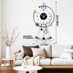 Large Wall Clocks for Living Room,Silent Non-Ticking Quartz Battery Operated,Modern Decorative Wall Clock for Kitchen Bathroom Bedroom Home Wall Decor,12.5 * 25.5 Inch - Image 5