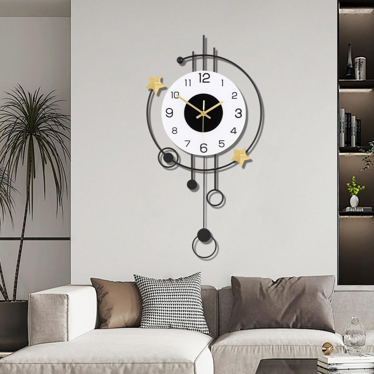 Large Wall Clocks for Living Room,Silent Non-Ticking Quartz Battery Operated,Modern Decorative Wall Clock for Kitchen Bathroom Bedroom Home Wall Decor,12.5 * 25.5 Inch - Image 8