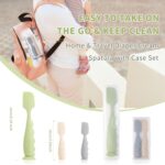 Baby Diaper Cream Spatula with Case-1 Large 2 Mini Butt Paste Spatula with 2 Travel Case-Soft Baby Butt spatula baby Diaper Cream Applicator-Diaper Rash spatula Bum Spatulas Brush - Image 5
