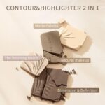 Highlighter Contour, 2 In 1 Highlighter Contour Palette (Wood Style) - Image 6