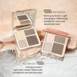 Highlighter Contour, 2 In 1 Highlighter Contour Palette (Wood Style) - Image 8