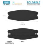 LEVENIS KN95 Face Masks 50 Pack, Breathable Comfortable and Disposable KN95 Mask, Black - Image 3