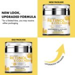 Retinol Cream for Face Anti Aging: Wrinkle Cream for Face Neck with Collagen Hyaluronic Acid - Night Moisturizer for Men Women - Facial Skin Care Gifts for Mom Dad Sister - Image 6