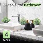 Der Rose 4 Pack Fake Plants Mini Artificial Greenery Potted Plants for Home Decor Indoor Office Table Room Farmhouse Bathroom Decor - Image 6