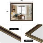 Retro Copper Effect Framed Wall Mirror, 16x20 Rectangle Mirror, 1/8"Anti-desilvering Tempered Glass, Sustainable&Sturdy Frame, Anti-Rust, HD Reflection &3min Fast Setup for Bathroom Living Room - Image 4