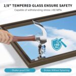 Retro Copper Effect Framed Wall Mirror, 16x20 Rectangle Mirror, 1/8"Anti-desilvering Tempered Glass, Sustainable&Sturdy Frame, Anti-Rust, HD Reflection &3min Fast Setup for Bathroom Living Room - Image 6