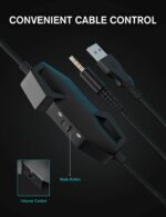 ZIUMIER Gaming Headset with Microphone, Compatible with PS4 PS5 Xbox One PC Laptop, Over-Ear Headphones with LED RGB Light, Noise Canceling Mic, 7.1 Stereo Surround Sound - Image 6