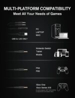 ZIUMIER Gaming Headset with Microphone, Compatible with PS4 PS5 Xbox One PC Laptop, Over-Ear Headphones with LED RGB Light, Noise Canceling Mic, 7.1 Stereo Surround Sound - Image 7