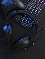 ZIUMIER Gaming Headset with Microphone, Compatible with PS4 PS5 Xbox One PC Laptop, Over-Ear Headphones with LED RGB Light, Noise Canceling Mic, 7.1 Stereo Surround Sound - Image 8