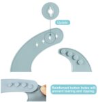 PandaEar Set of 3 Silicone Baby Bibs Waterproof, Soft, Unisex, 10-72 Months (Brown/Blue/Green) - Image 4